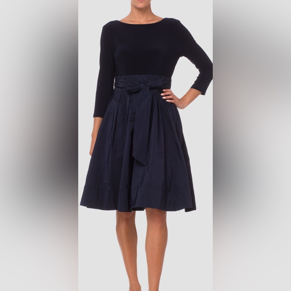 Joseph Ribkoff Navy Blue Fit-and-Flare Dress